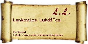 Lenkovics Lukács névjegykártya